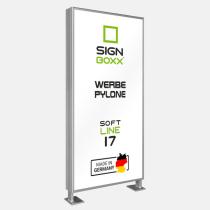 Kategorie: Werbepylone – Werbepylone gerade einseitig oder zweiseitig