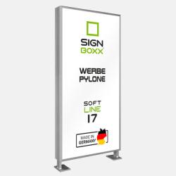 Kategorie: Werbepylone gerade einseitig oder zweiseitig