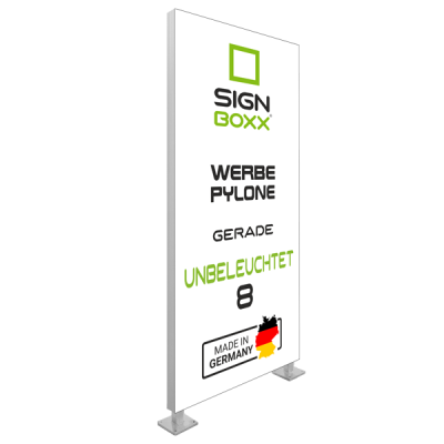 Werbepylon Unbeleuchtet Gerade Flach für den Außenbereich