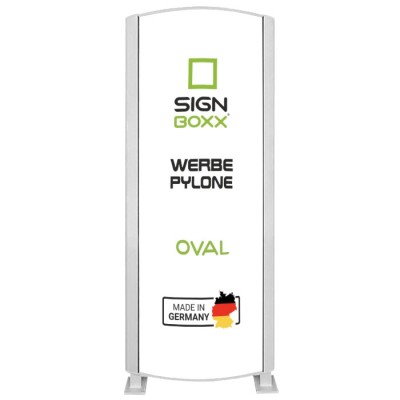 LED Werbepylon Oval – einseitig oder zweiseitig nach Maß