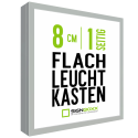 Flacher LED-Leuchtkasten – einseitige Leuchtreklame mit 8 cm Tiefe