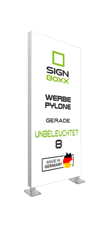 Werbepylon Unbeleuchtet Gerade Flach für den Außenbereich