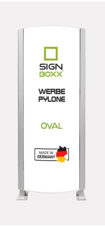 LED Werbepylon Oval – einseitig oder zweiseitig nach Maß