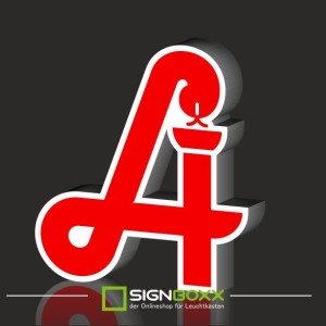 Apotheken A Österreich: 3D Leuchtbuchstaben – Einseitig / 3D Leuchttransparente